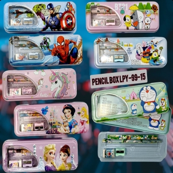 Fancy Pencil Box Metal Pencil with Multi Designs ( BTS,  Frozen,  Doremon)